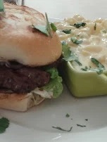 Rib Eye Torta with Mac Cheese